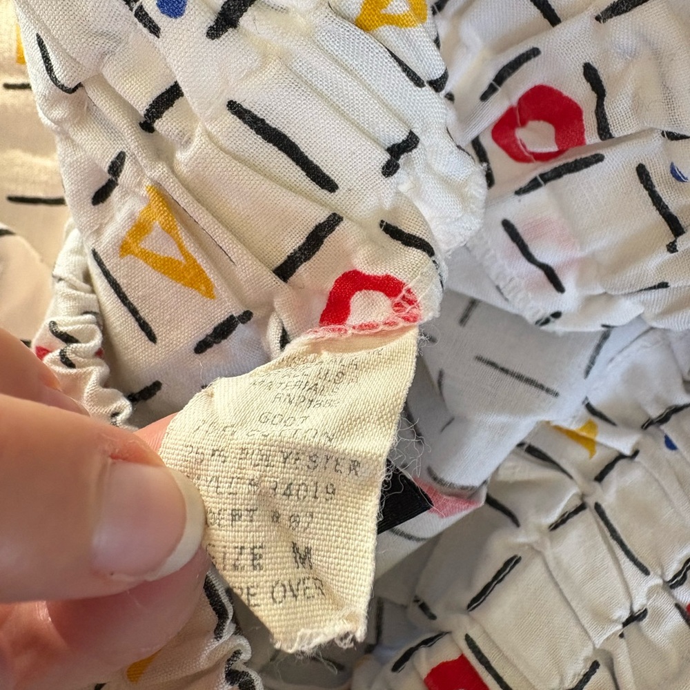 Geometric Patterned White Pants - image 2